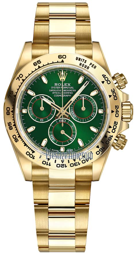 rolex daytona gold grün|rolex daytona 116508 price.